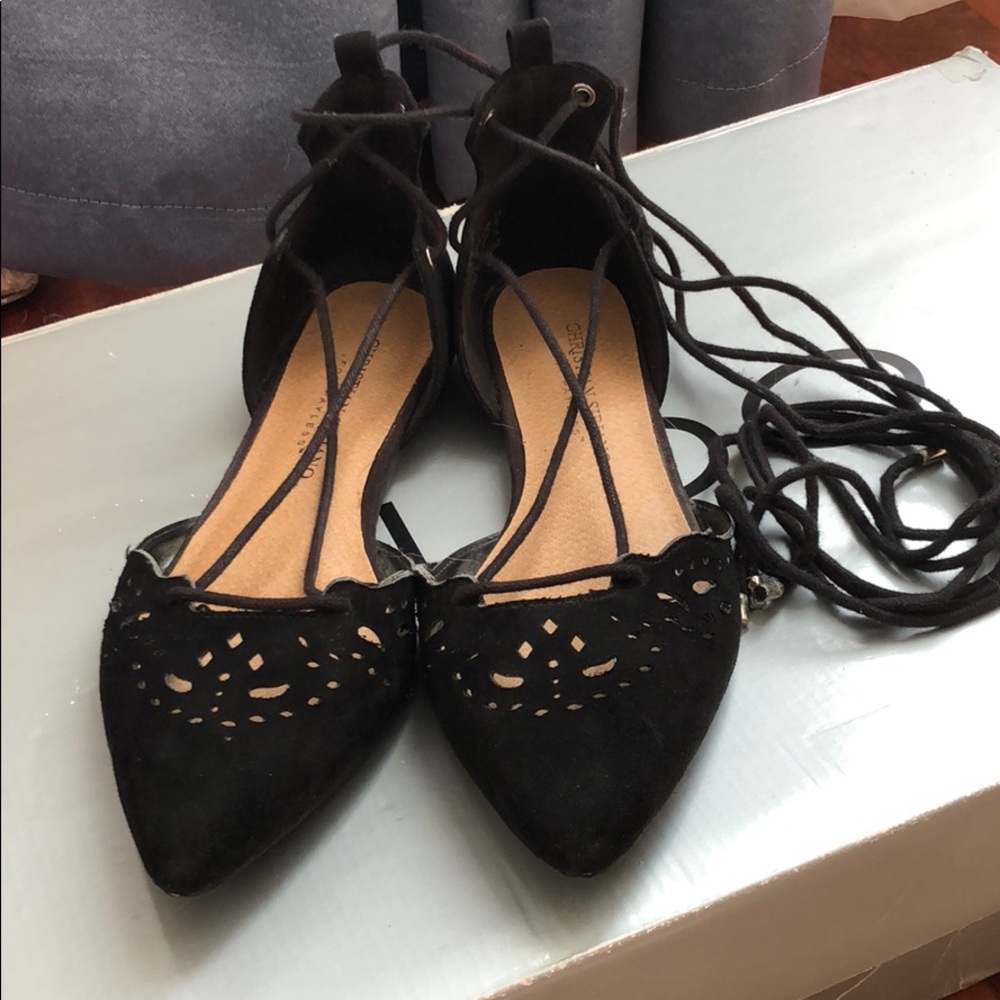 Lace up d’orsey flats